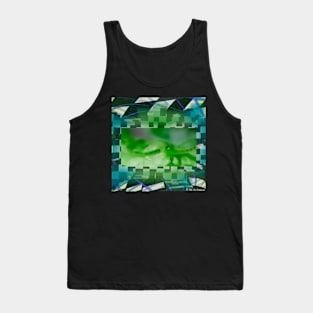 Centipede “Vaporwave” (Bright Green & Cyan) Tank Top